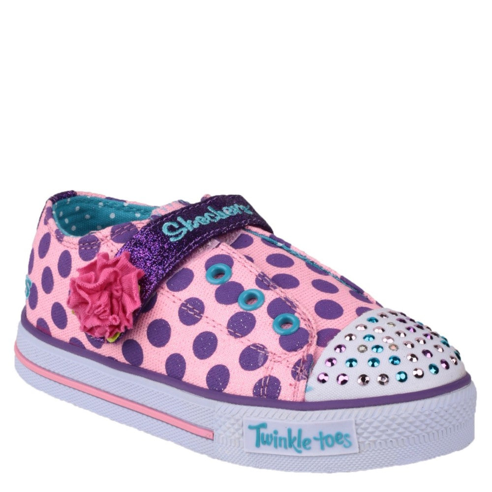 Girls Skechers Twinkle Toes Shuffles Pink | Brantano