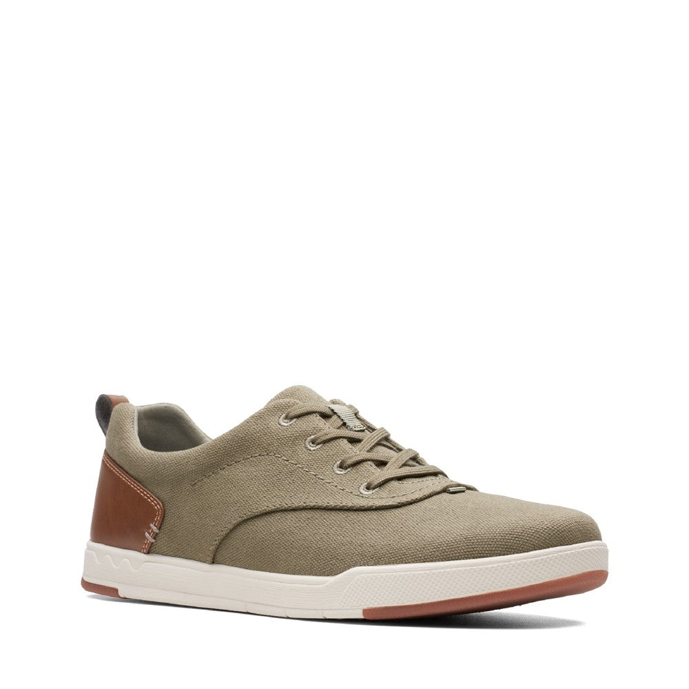 Mens Clarks Step Isle Crew Lace Up Shoe Olive | Brantano