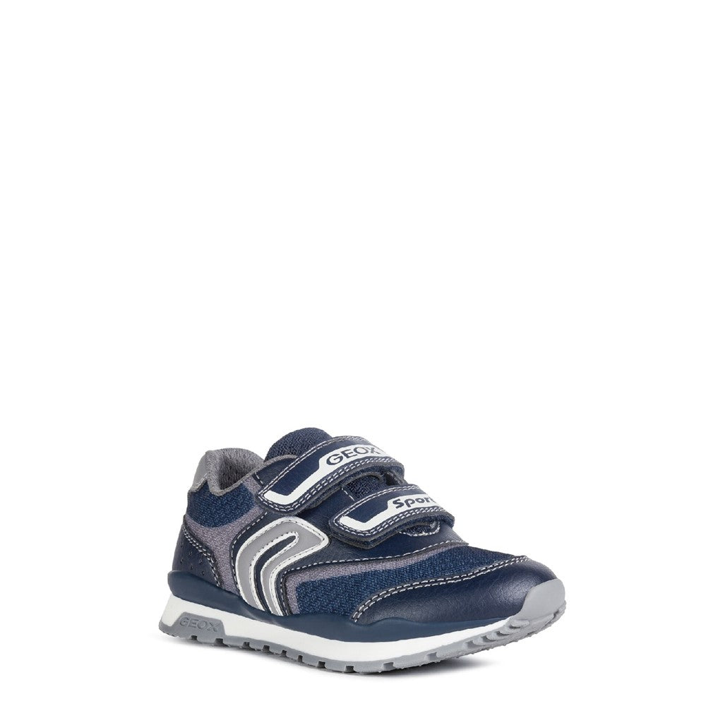 Boys Geox J Pavel A Touch Fastening Trainer Navy | Brantano