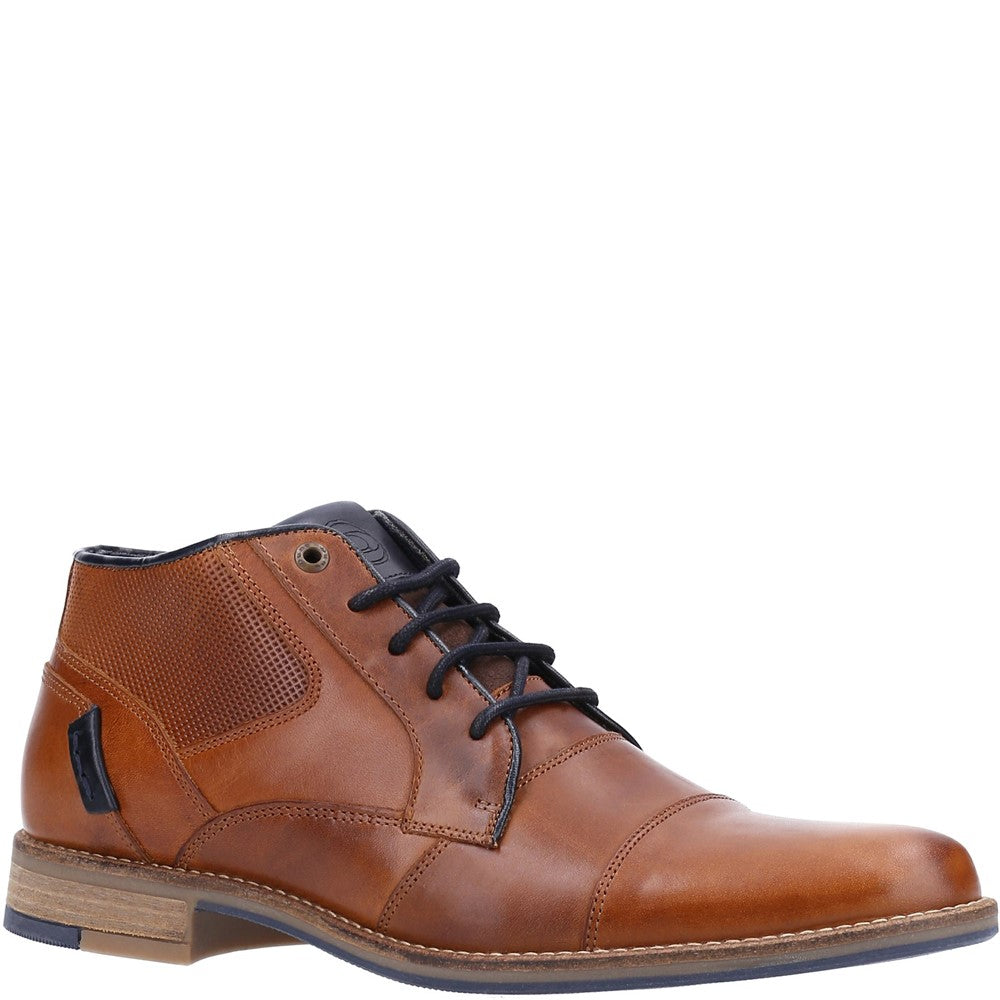 Mens Dune Carls Lace Up Ankle Boots Tan | Brantano