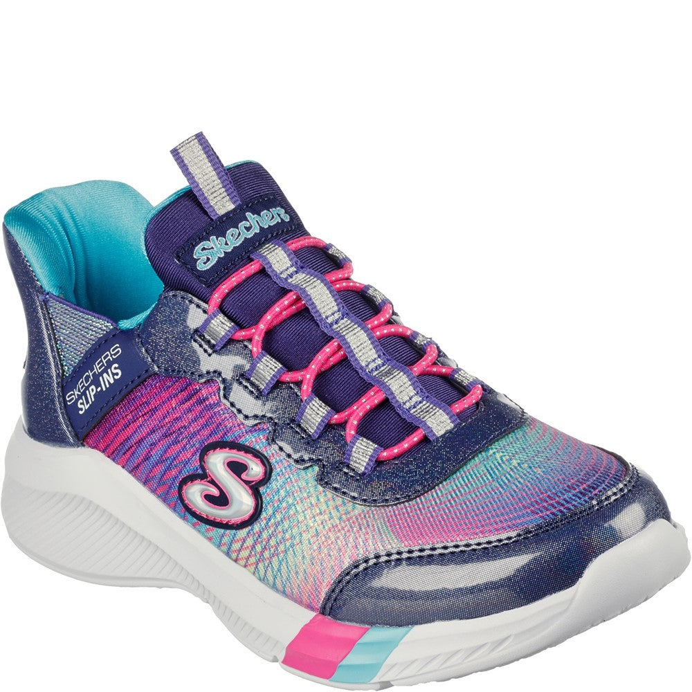 Duftende elskerinde udlejeren Girls Skechers Slip-Ins: Dreamy Lites - Colorful Prism Shoe Navy | Brantano