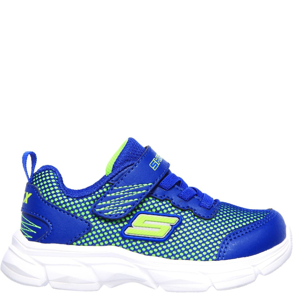 Skechers Advance-Intergrid Touch Fastening Strap Trainer with Two Layer Mesh Upper