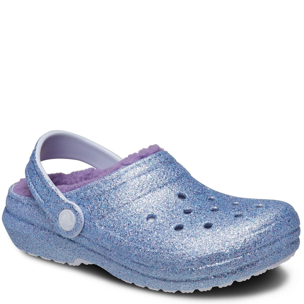 Crocs Kids Classic Glitter Lined Clog