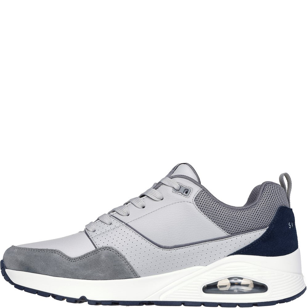 Mens Skechers Uno Retro One Trainer Grey Brantano