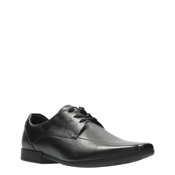 Mens Clarks Glement Over Lace Up Shoe Black | Brantano