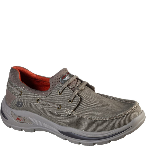 Mens Skechers Arch Fit Motley Oven Shoes Tan | Brantano