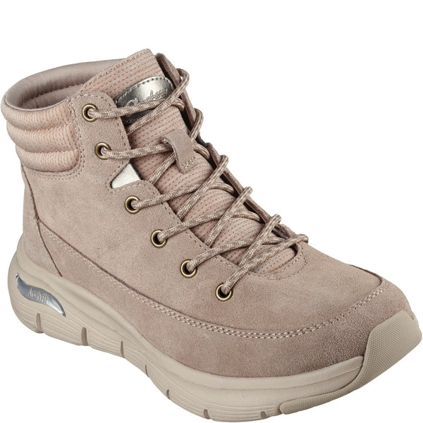 Womens Skechers Arch Fit Smooth Comfy Chill Boots Taupe | Brantano