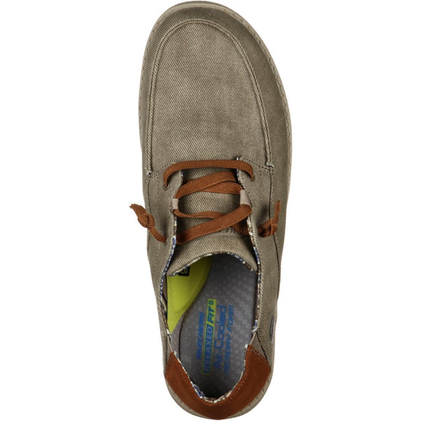 Mens Skechers Melson Planon Shoes Taupe | Brantano