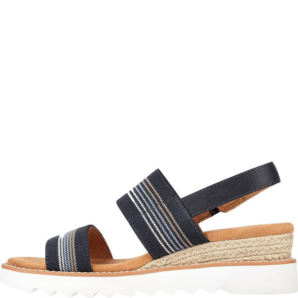 Womens Skechers Desert Kiss Hi Tea Time Sandal Navy | Brantano