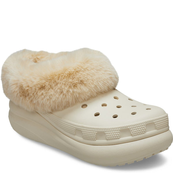 womens white crocs with fur