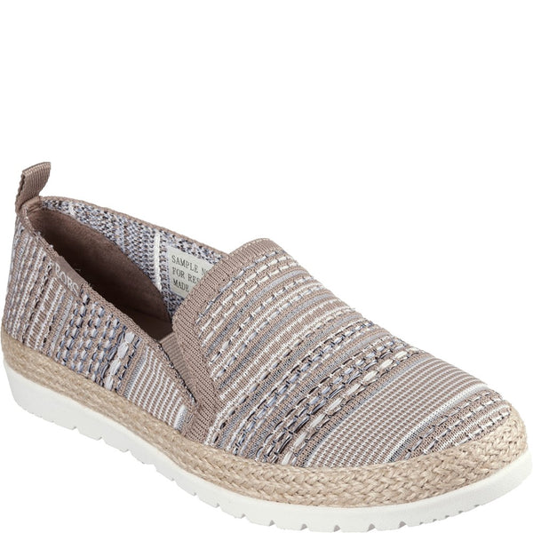 Womens Skechers BOBS Flexpadrille 3.0 - Island Muse Espadrille Taupe |  Brantano